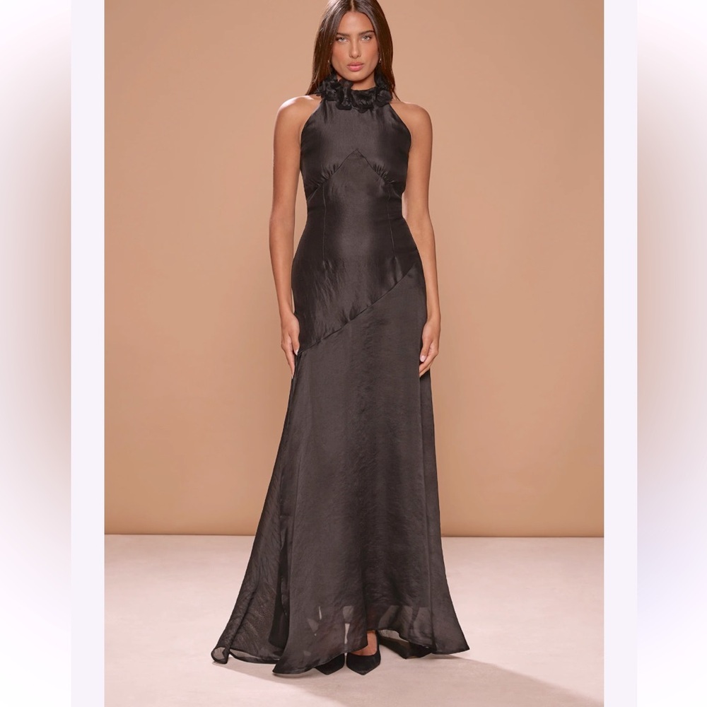 NEW,Sonya Moda 100%silk Chiffon,100%rayon Lining “Noelle” Gown,Sz XXL,41”bust